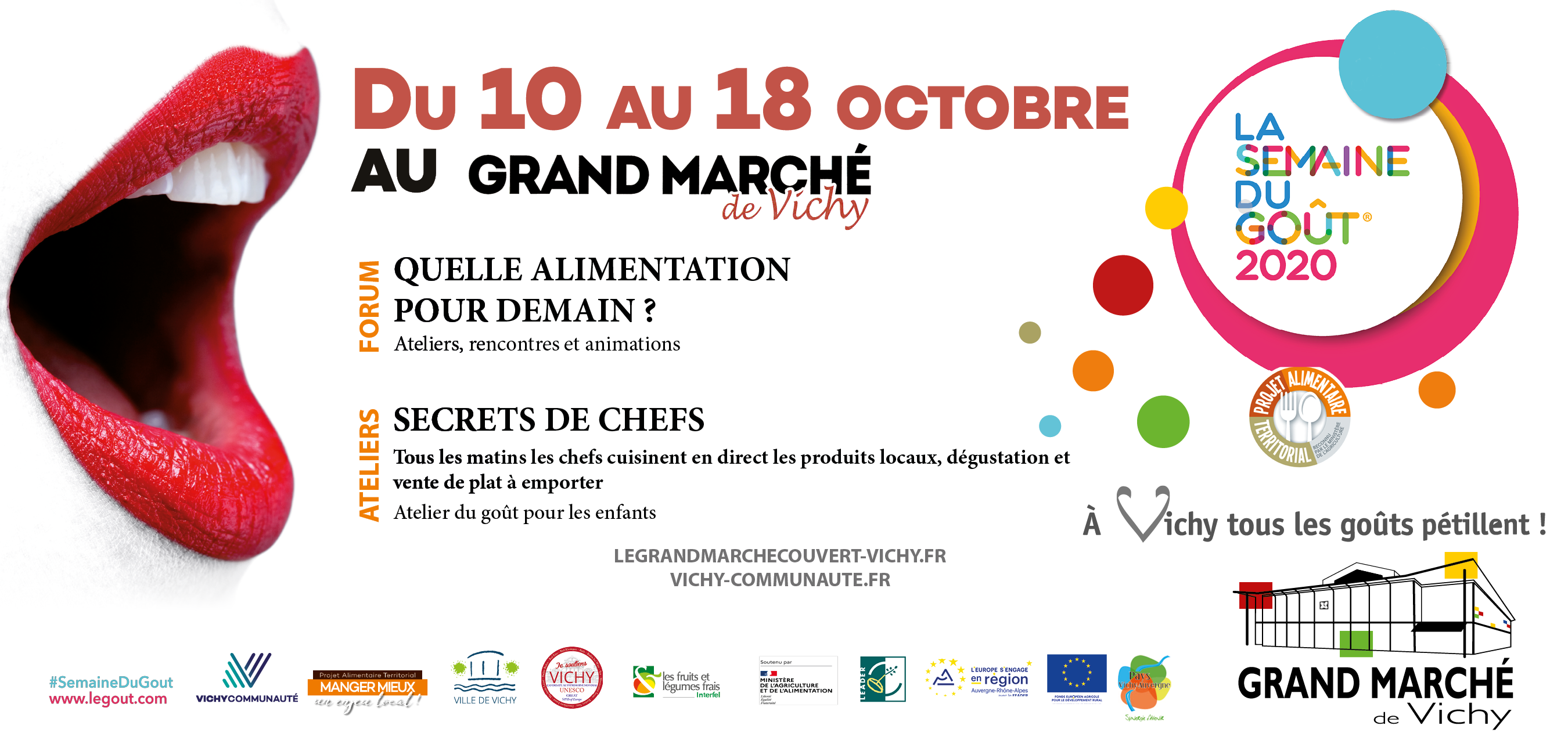 Programme Semaine Du Gout Du 10 Au 18 Octobre Au Grand Marche De Vichy Vichy Communaute